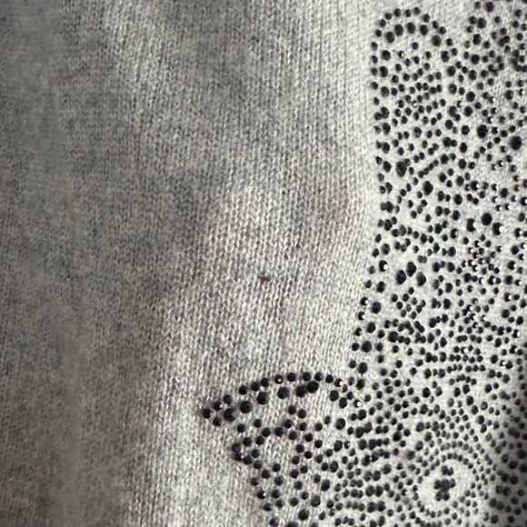 Aqua Cashmere Evil Eye Sweater Embellished - Picture 3 of 7